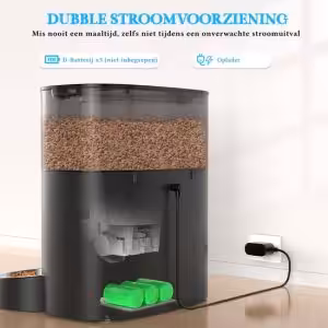 Automatische voerbak voor kat en hond