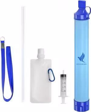 Waterfilter survival straw